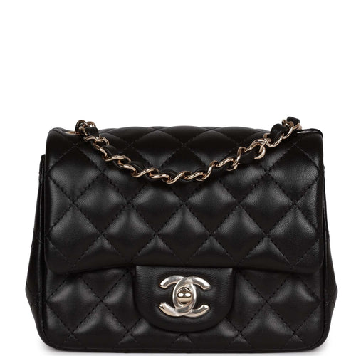 Chanel Heart Mini Flap Bag Black Lambskin Enamel and Light Gold