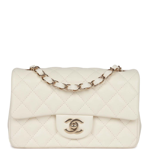 Chanel White Quilted Lambskin Rectangular Mini Classic Bag – Madison Avenue Couture
