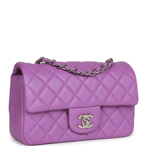Chanel Purple Quilted Lambskin Rectangular Mini Classic Flap Bag