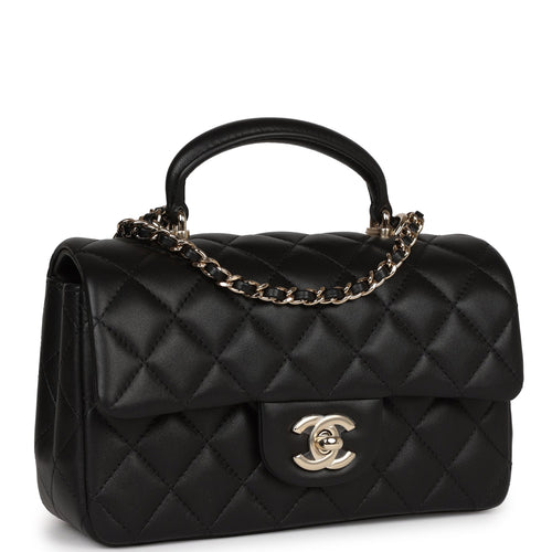 Chanel Black Lambskin Mini Flap Bag with Enamel Charms & Gold-Tone Metal  Hardware (JX93P0G1)