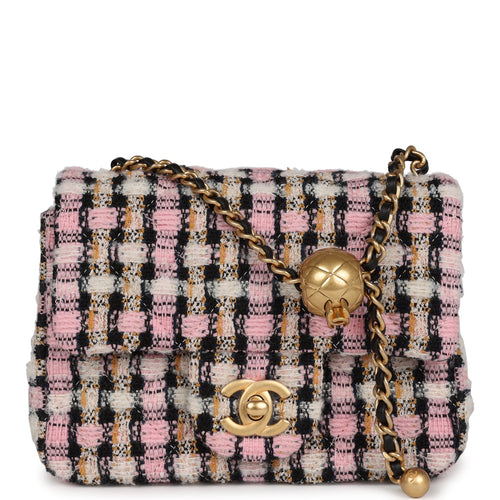 Chanel Black Pearl Crush Square Mini Flap Antique Gold Hardware – Madison  Avenue Couture