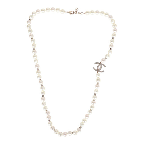 Chanel Faux Gold Crystal CC Choker Necklace