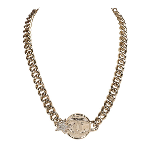 Chanel Faux Gold Crystal CC Choker Necklace – Madison Avenue Couture
