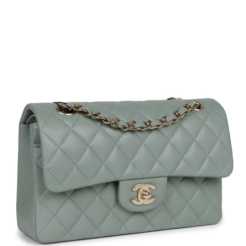 light blue chanel handbag