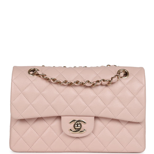 Chanel Pink Quilted Caviar Small Classic Double Flap Bag Light Gold Hardware  – Madison Avenue Couture