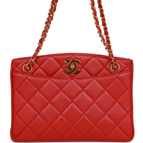 Vintage Chanel Micro Waist Flap Bag Red Lambskin Gold Hardware – Madison  Avenue Couture