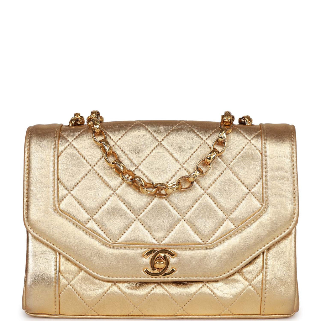 Vintage Chanel Bag Gold Metallic Lambskin Gold Hardware – Couture