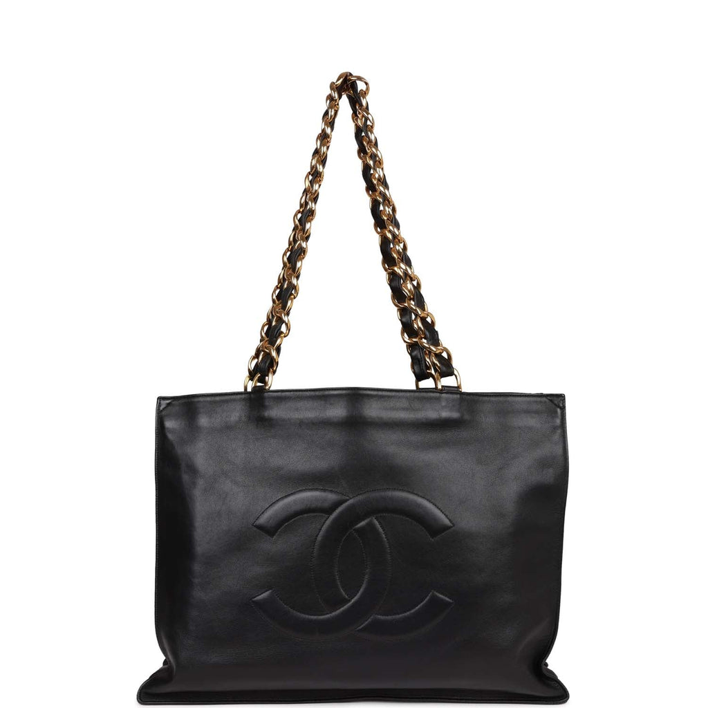 Vintage Chanel Black Quilted Jumbo Classic Flap Bag Authentic PreOwn   The Lady Bag