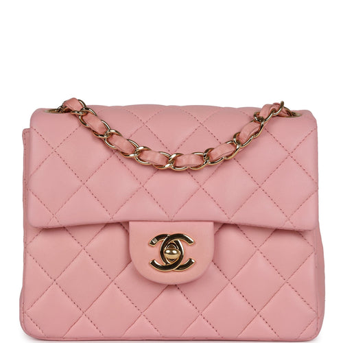 Chanel Small Lambskin Gold HW Hobo Bag Pink - NOBLEMARS