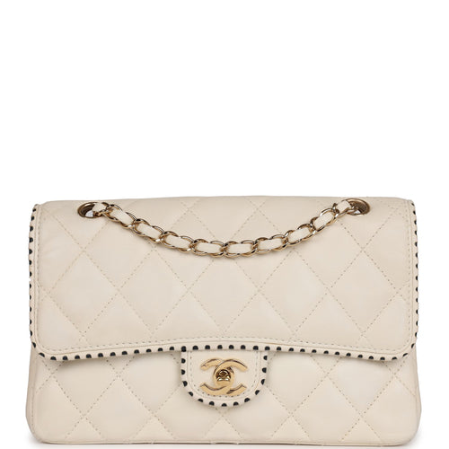 Vintage Chanel Half Moon Shoulder Bag White Lambskin Gold Hardware –  Madison Avenue Couture