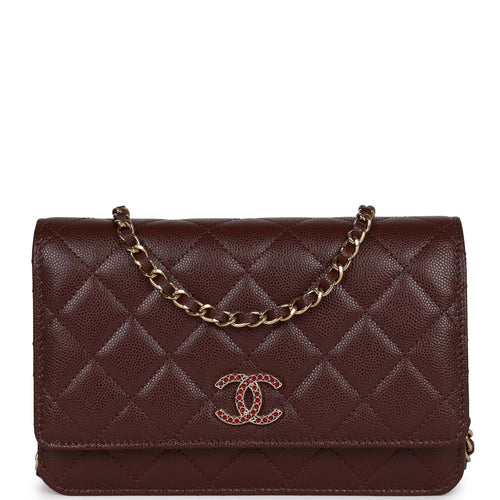 CHANEL, Bags, Chanel Rare Vintage 3 Series Secret Wallet Chain Woc  Leather Gold Hw Bag