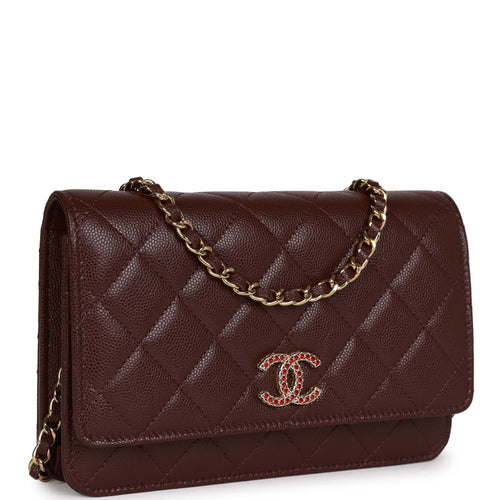 Chanel Burgundy Grained Calfskin Wallet