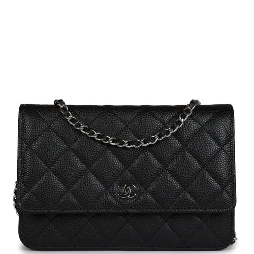 Authentic Chanel 22K Wallet on Chain Black Caviar, Luxury, Bags