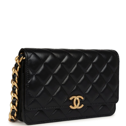 Chanel Wallet on Chain WOC Black Calfskin Silver Hardware