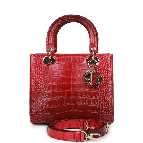Christian Dior 2023 Himalayan Crocodile Small Lady Dior Bag - White Handle  Bags, Handbags - CHR342254