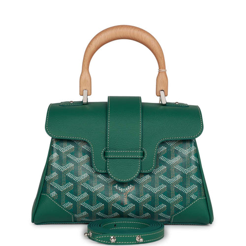 Goyard Goyardine Green Cassette Trunk Clutch/Shoulder Bag Silver