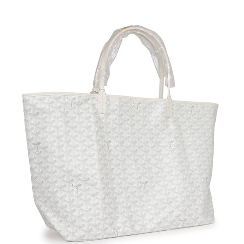 Goyard Goyardine White Artois GM Tote Bag Palladium Hardware