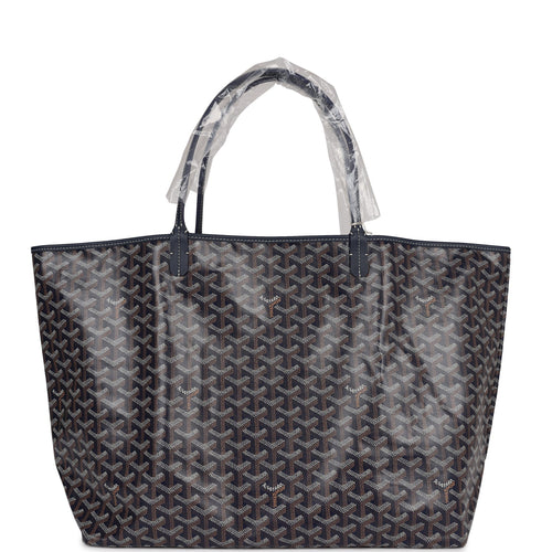 Goyard Goyardine Greige and Blue St. Louis GM Tote Bag Palladium Hardw –  Madison Avenue Couture