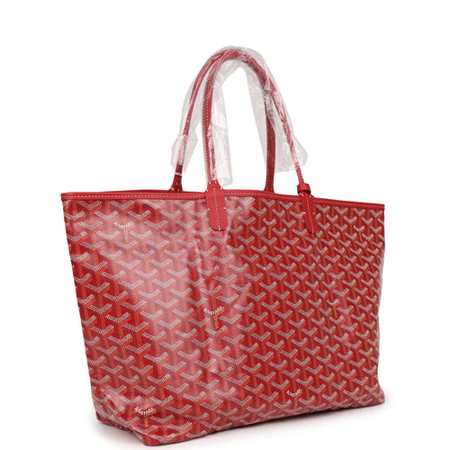 GOYARD Saint Louis GM Canvas Tote Shoulder Bag Red