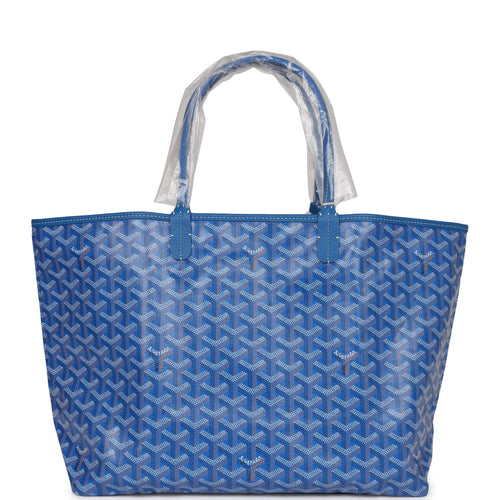 Goyard Goyardine Blue St. Louis PM Tote Bag Silver Hardware – Madison  Avenue Couture