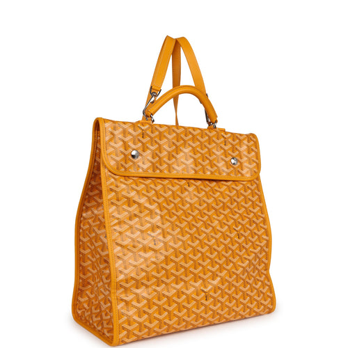 GOYARD Artois PM Tote Bag Yellow Zip Unisex Auth Good Condition