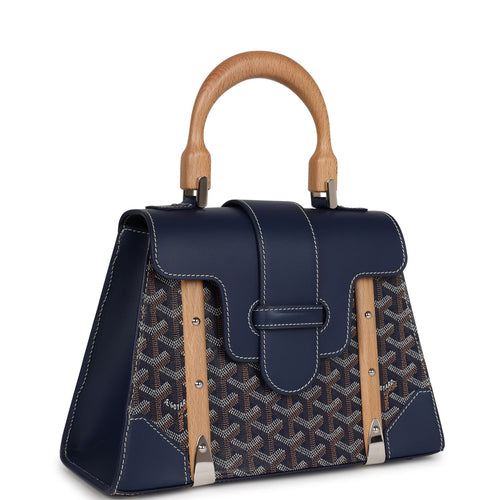 Goyard Navy Blue Goyardine Coated Canvas Sac Rouette PM Shoulder