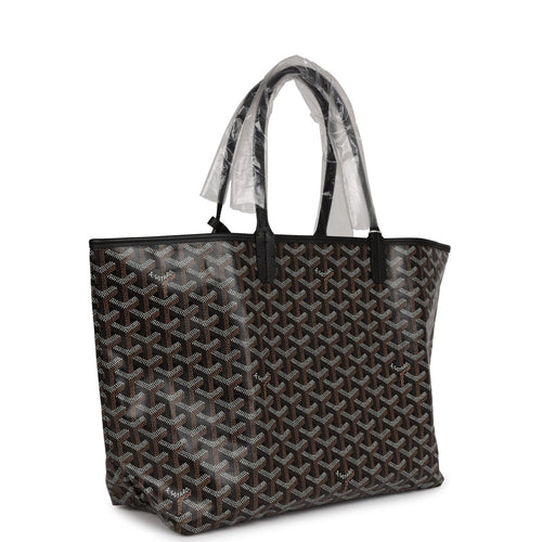 Goyard Goyardine Black St. Louis PM Tote Bag Palladium Hardware – Madison  Avenue Couture