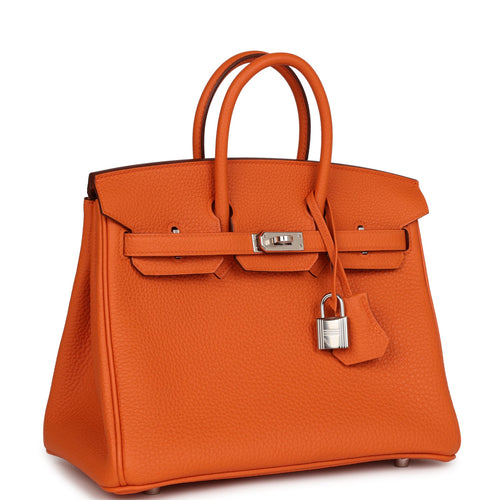 Hermes Birkin Mini Bag Togo Leather Palladium Hardware In Coffee