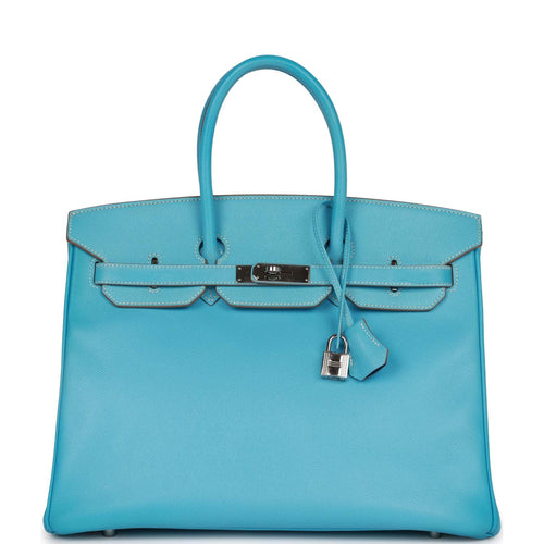 Hermès Birkin 35 Blue Nuit GHW - Designer WishBags