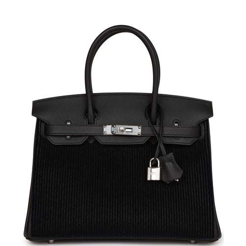 Hermes Quadrille Birkin 25 Black Swift and Ecru Toile Palladium Hardwa –  Madison Avenue Couture
