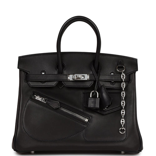 Hermes Limited Edition Birkin 25 Bag in Biscuit Swift Leather & Ecru T –  Mightychic