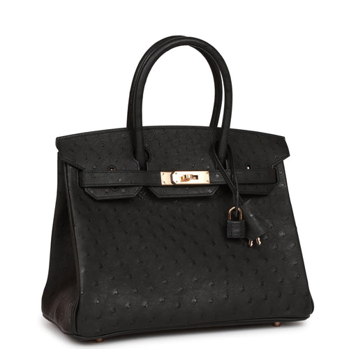 Hermes Birkin 30cm Black Togo Rose Gold Hardware Bag Y Stamp, 2020