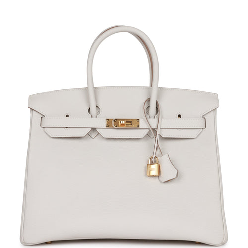 HERMÈS, GRAPHITE BIRKIN 35CM OF OSTRICH WITH GOLD HARDWARE, Handbags &  Accessories, 2020