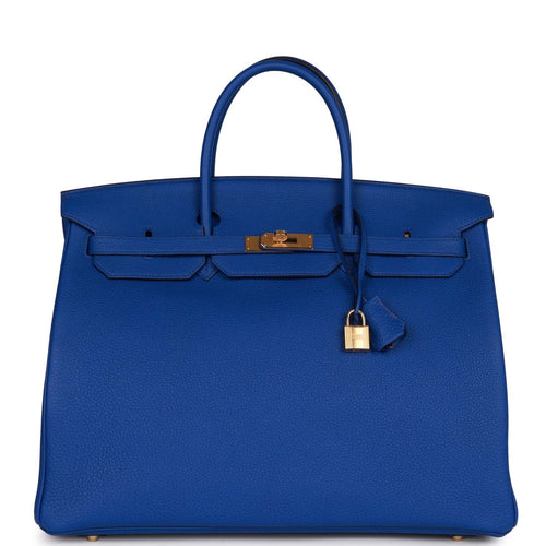 Hermes Kelly 25 Blue Zanzibar GHW Stamp A