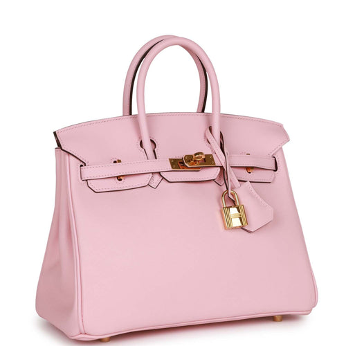 Rose Azalee Birkin 25cm Swift Gold Hardware - Chicjoy