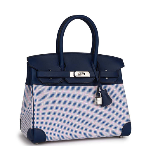 Hermes Navy Blue Swift Leather 25cm Birkin Bag PHW For Sale at 1stDibs