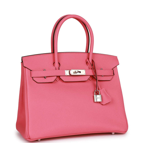 Hermes Birkin 25 Retourne Handmade Bag In Rose Tyrien Clemence
