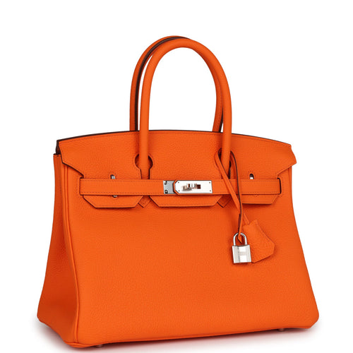 small orange birkin bag