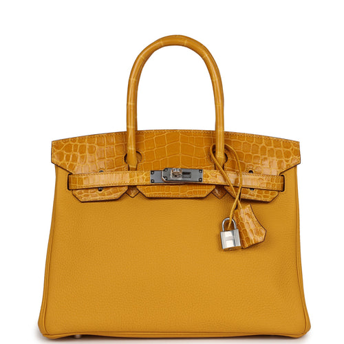 Blue Crocodile Hermes Birkin Handbag –