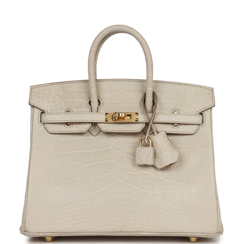 Hermes Birkin 25 Beton Matte Alligator Gold Hardware – Madison Avenue  Couture