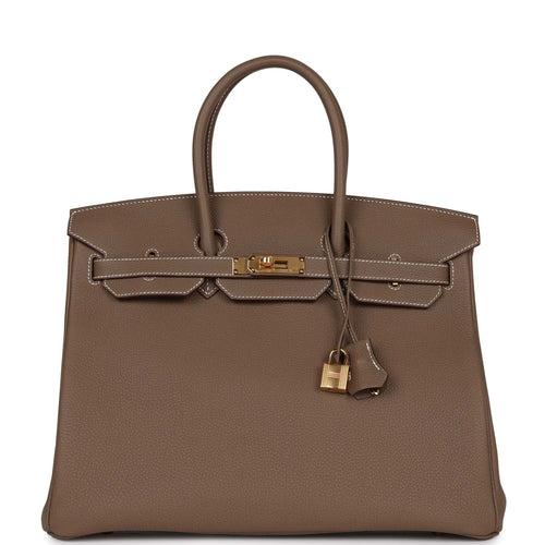 Hermes Birkin 30, Etoupe Togo Leather with Gold Hardware, Z Stamp