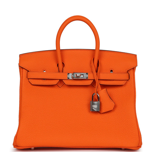 MIGHTYCHIC • Hermes Birkin 25 Orange Togo PHW 