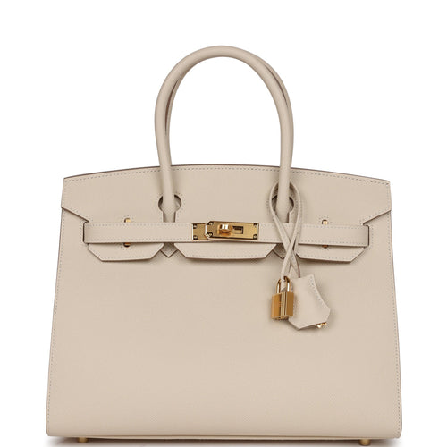 Hermes (HSS) Birkin Sellier 25 Craie and Black Epsom Gold Hardware –  Madison Avenue Couture