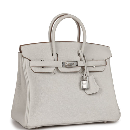 Hermès Birkin 25 Gris Caillou & Etoupe Grizzly and Swift Palladium  Hardware