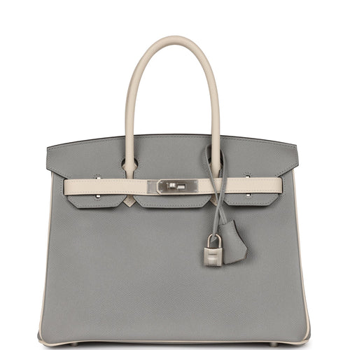 Hermes HSS White Verso Clemence Birkin 25 Permabrass Hardware