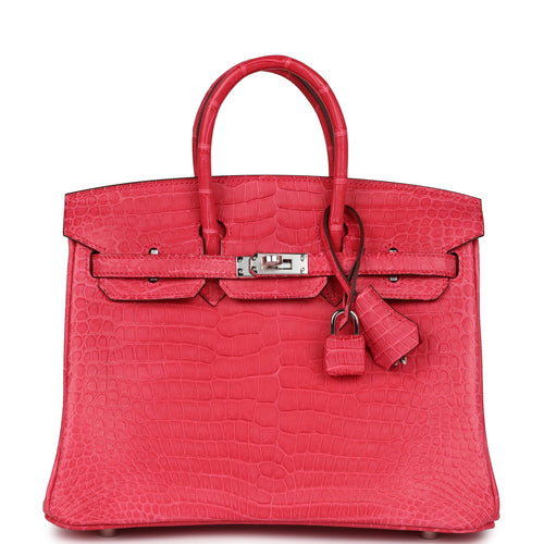 Hermes 25cm Rose Dragee Swift Leather Birkin Bag with Palladium, Lot  #58030