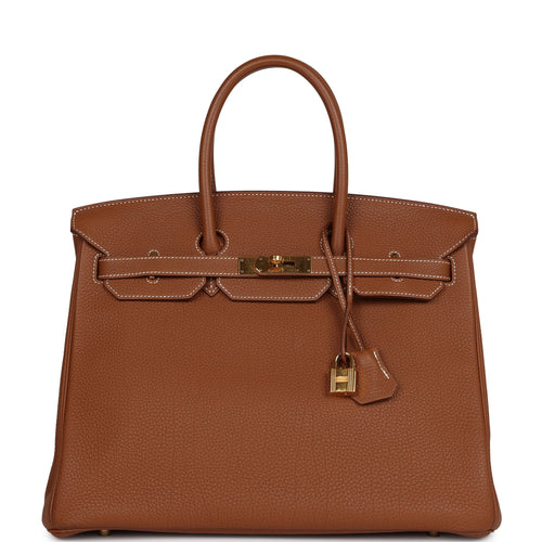 Pre-owned Hermes Birkin 35 Rouge H Togo Gold Hardware – Madison