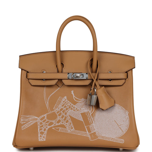 Hermes Birkin 25 Beton Swift Palladium Hardware #A - Vendome Monte Carlo