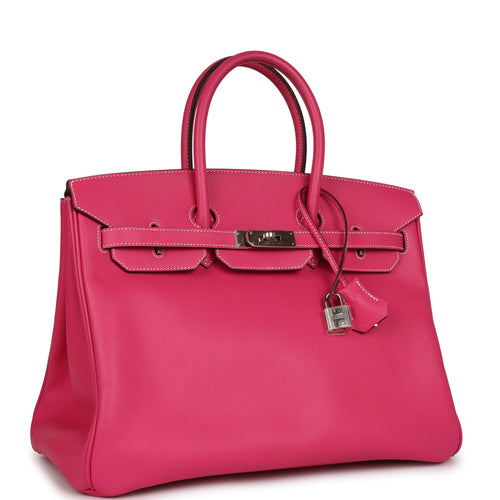 Hermes HAC Birkin Bag Ebene Barenia with Palladium Hardware 32 at 1stDibs