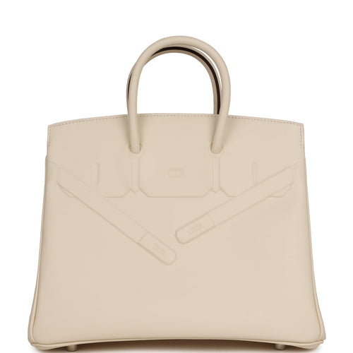 HERMÈS Limited Edition Shadow Birkin 25 handbag in Menthe Swift leather  with Palladium hardware-Ginza Xiaoma – Authentic Hermès Boutique